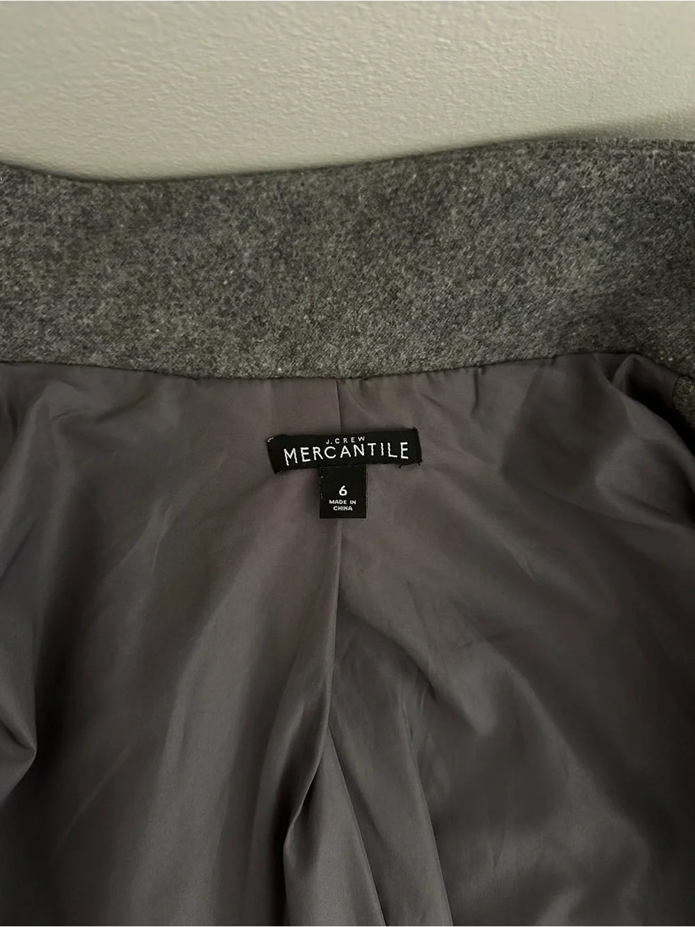 J.Crew Mercantile City Gray Wool Blend Coat Womens Size 6 Funnel Neck Capsule - Picture 4 of 10